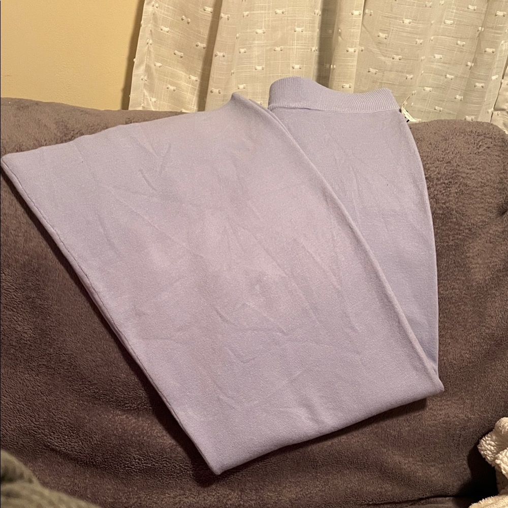 Periwinkle Wide Leg Sweater Pants
